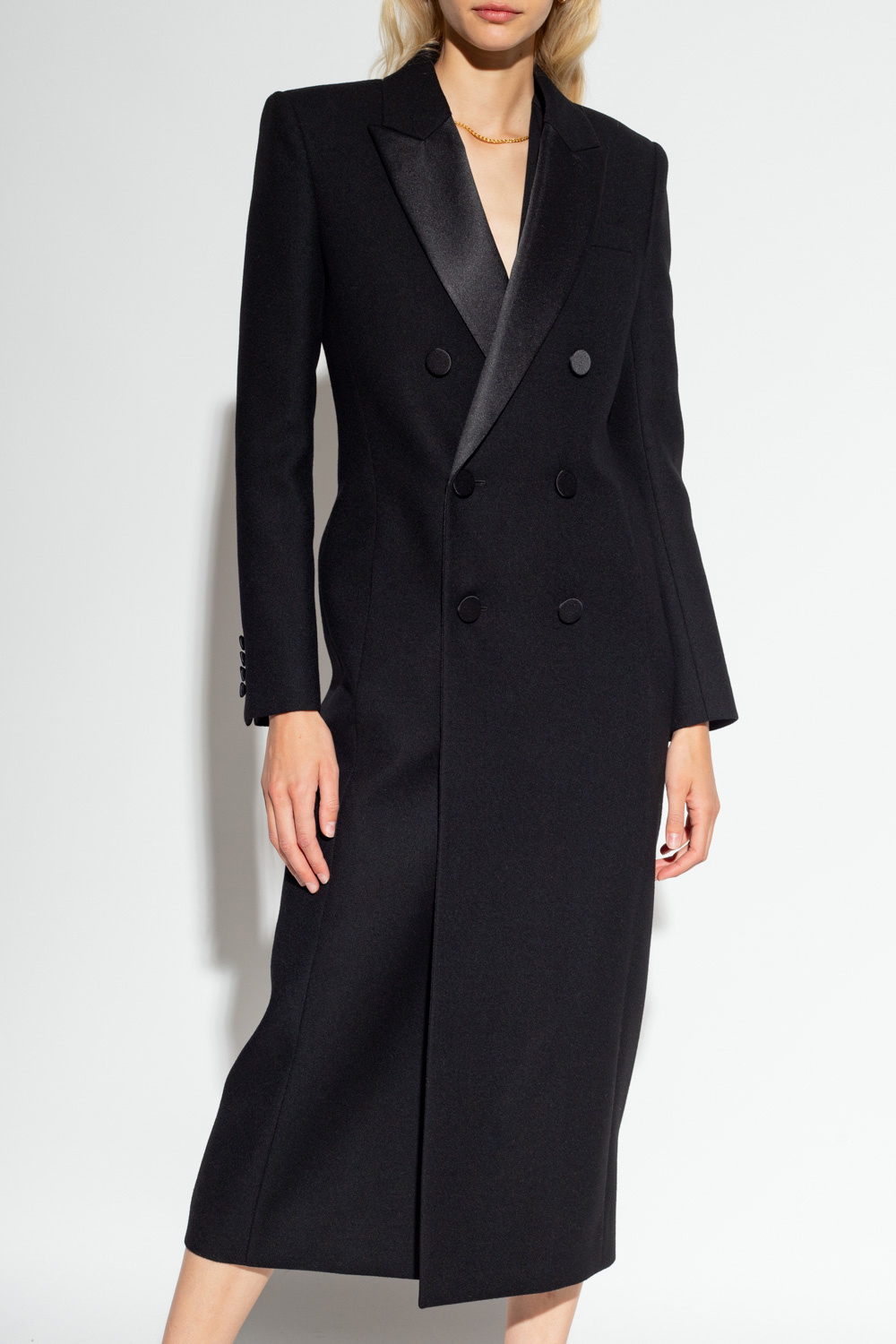 【送料&関税込】Saint Laurent Double-breasted Long-sleeved J SchaferandweinerShops Croatia - breasted coat Saint Laurent